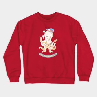 Octopus playing balalaika Crewneck Sweatshirt